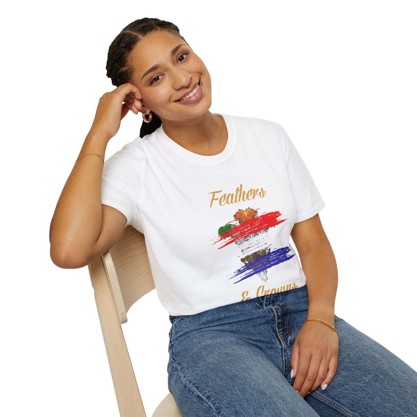 Feathers and Crowns Red, White and Blue T-Shirt
