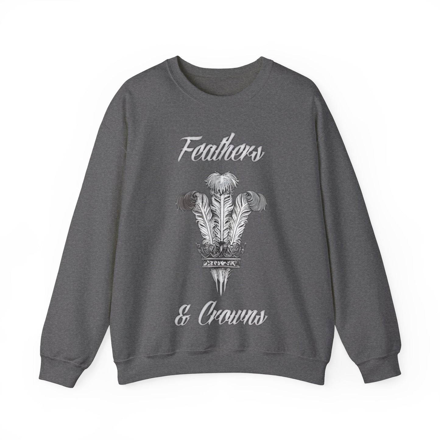 Feathers and Crowns B/W Logo Sweatshirt