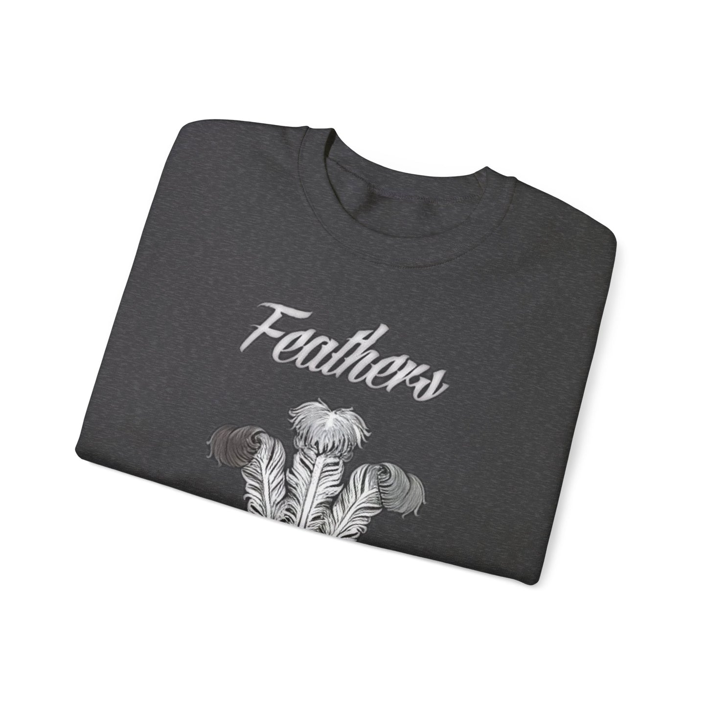 Feathers and Crowns B/W Logo Sweatshirt