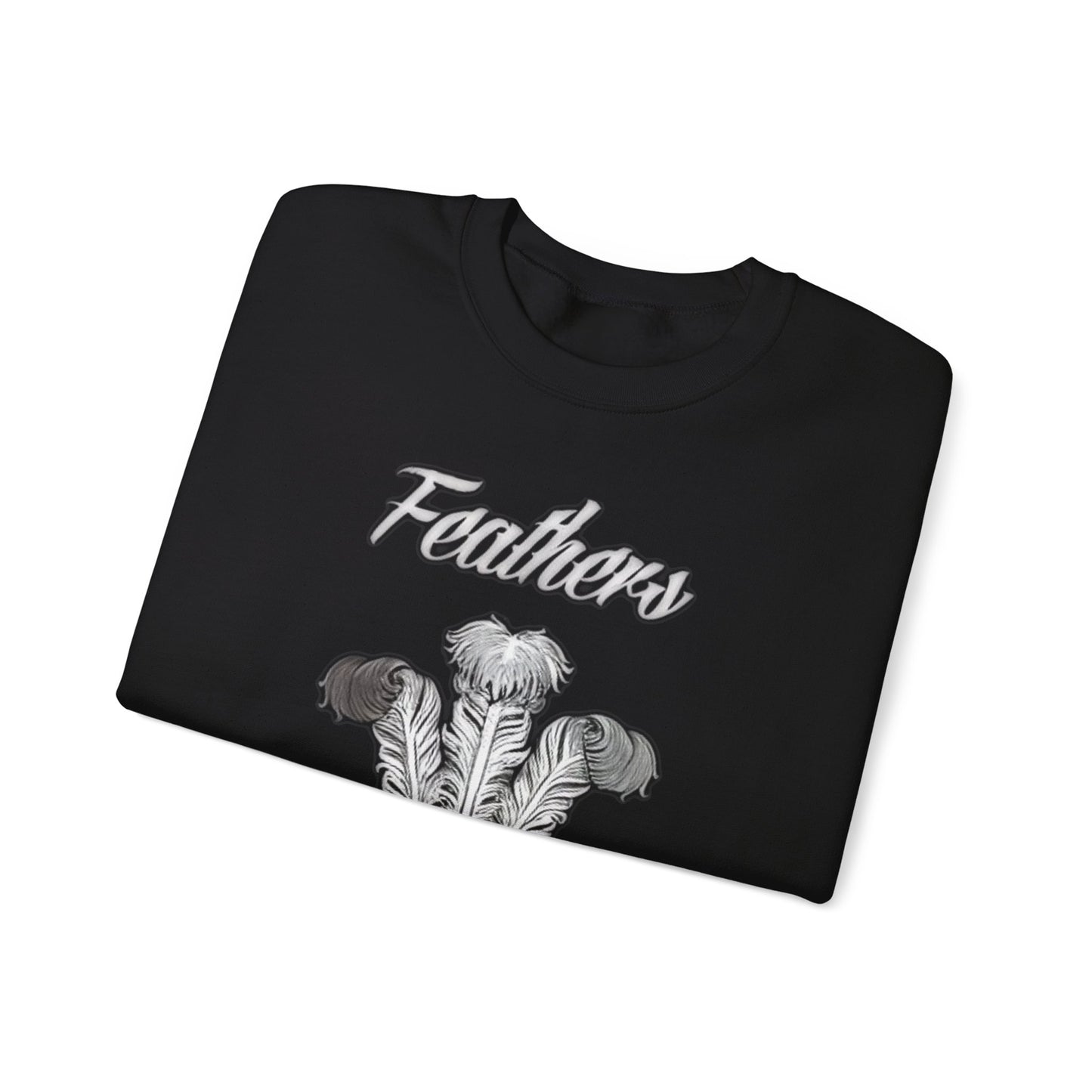 Feathers and Crowns B/W Logo Sweatshirt