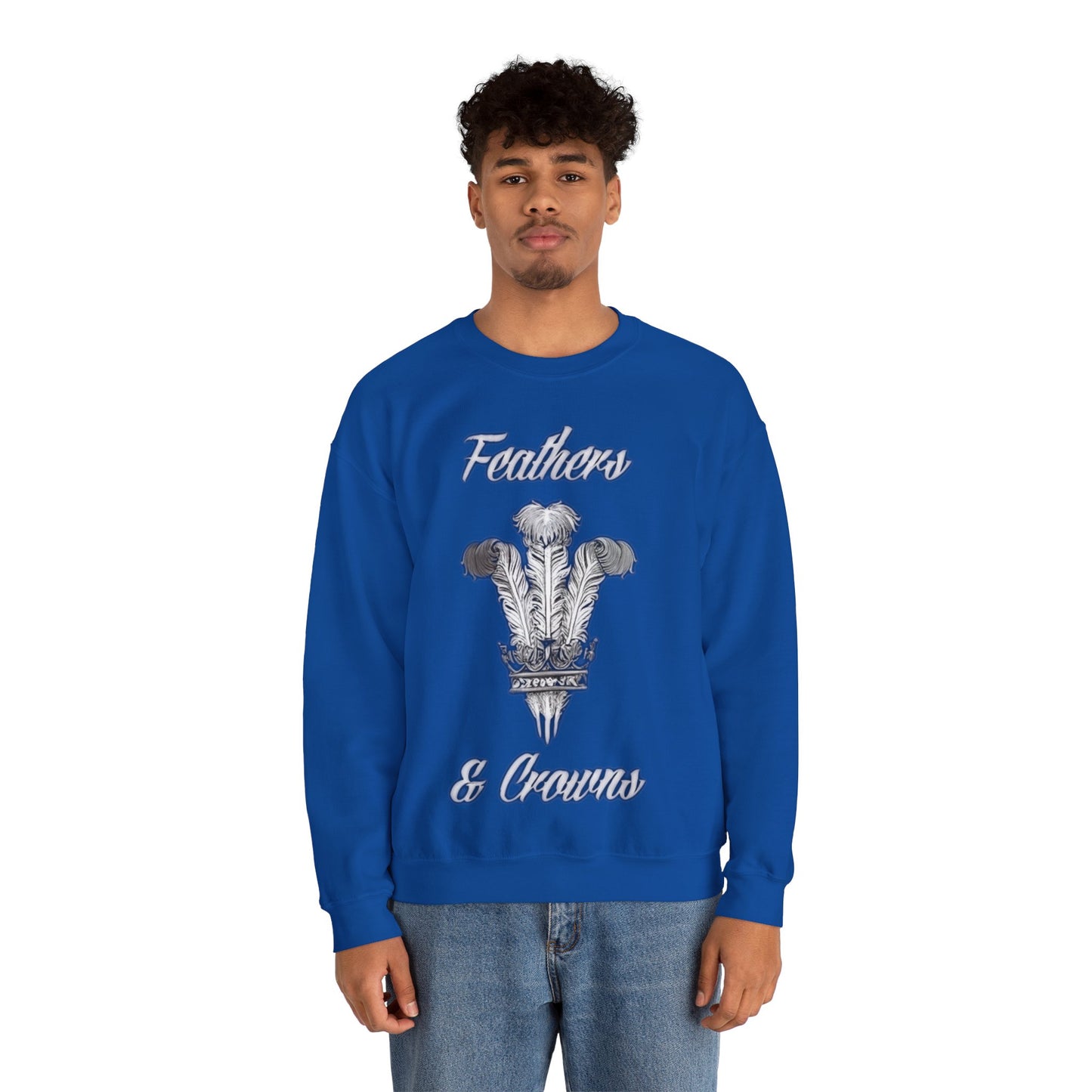 Feathers and Crowns B/W Logo Sweatshirt